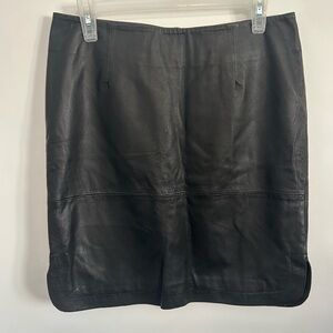 Black Leather Mini Skirt